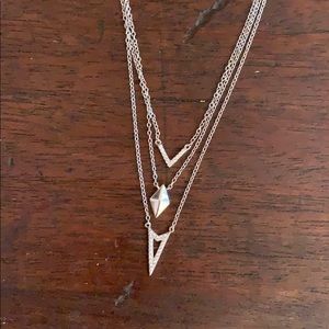 Gorgeous Landau Triangle Sterling Silver Necklace